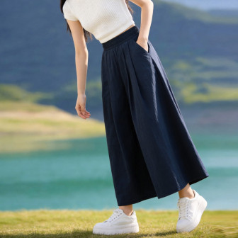 小个子山本裙裤女夏宽松女裤梨形藏肉显瘦a字休闲裤裙九分阔腿裤
