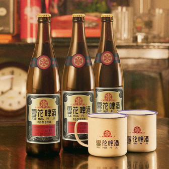 啤酒 老雪 经典沈阳老雪 经典醇香啤酒棕瓶 640mL 12